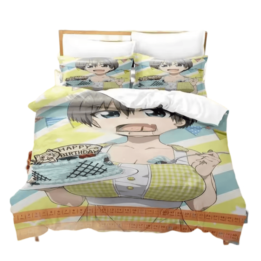 Anime Uzaki-Chan Wants To Hang Out! Hana Uzaki Microfiber Fabric Bedding Set