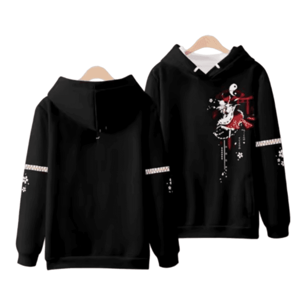 Anime Touhou Project Reimu Hakurei Black Hoodie