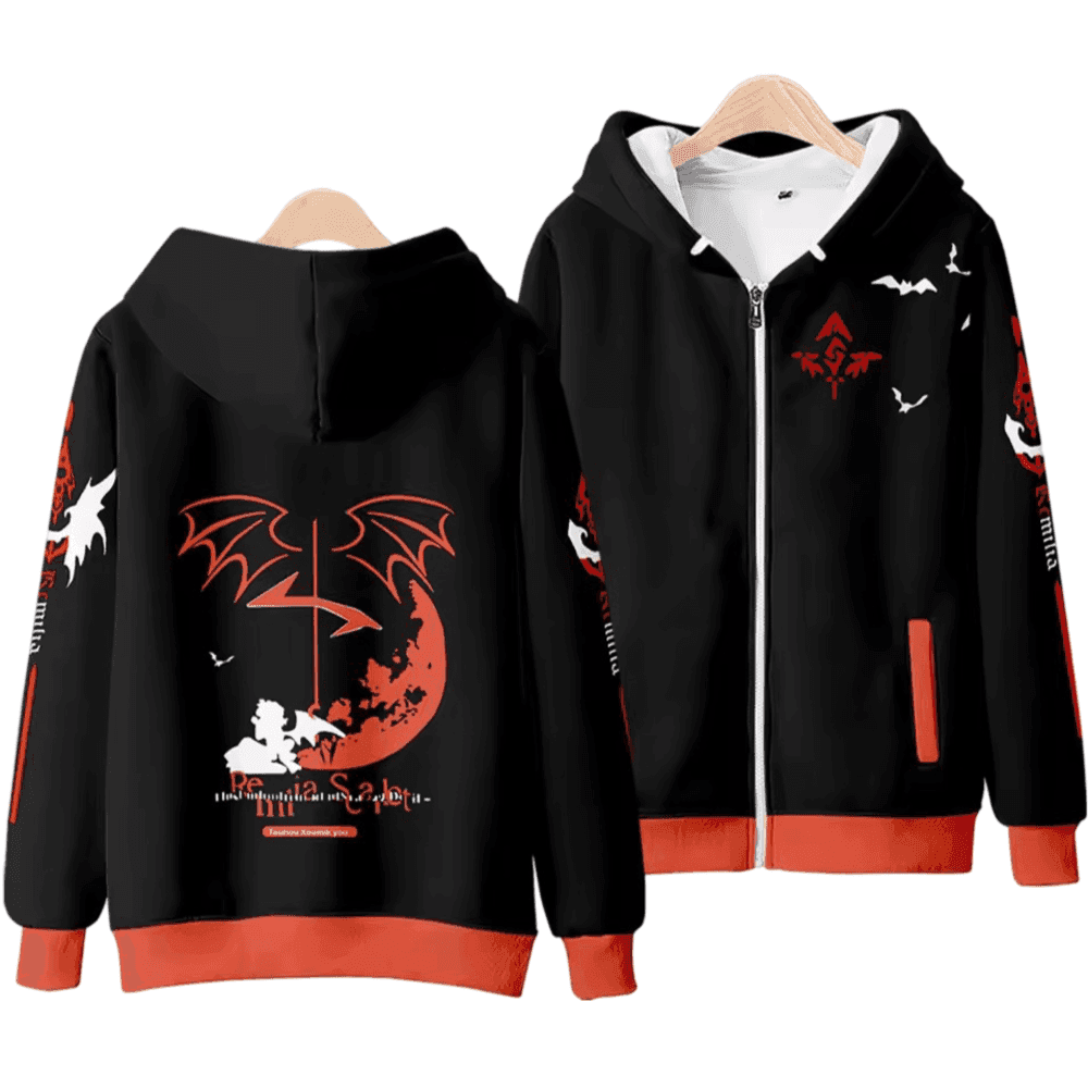 Touhou Project Anime Remilia Scarlet Zipper Hoodie