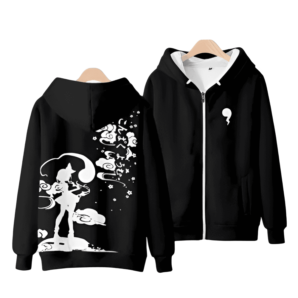 Touhou Project Anime Youmu Konpaku 3D Print Zipper Hoodie