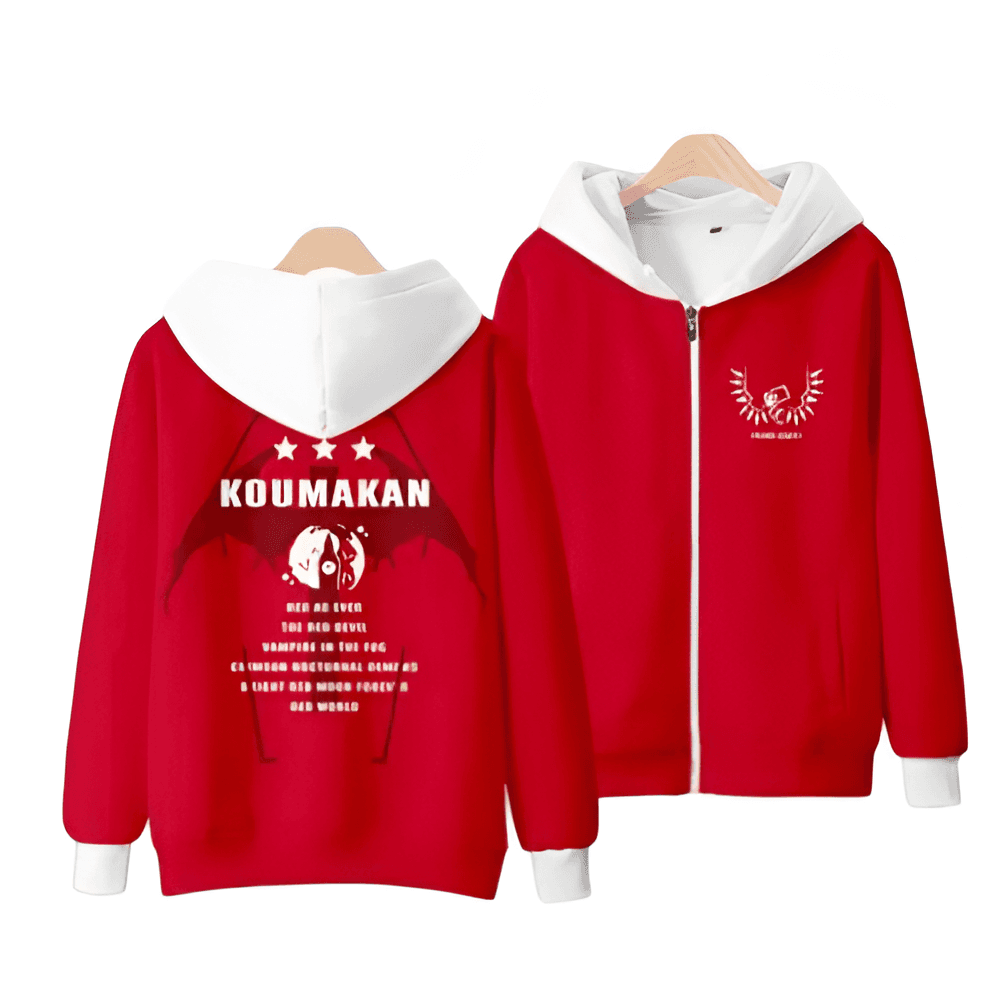 Touhou Project Anime Koumkan Flandre Scarlet Zipper Hoodie