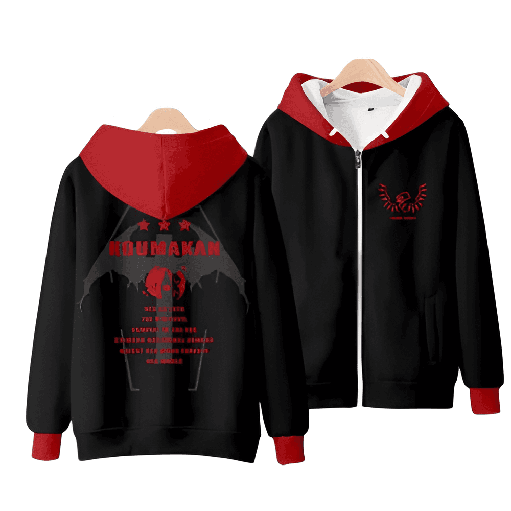 Anime Touhou Project Koumkan Flandre Scarlet Zipper Hoodie