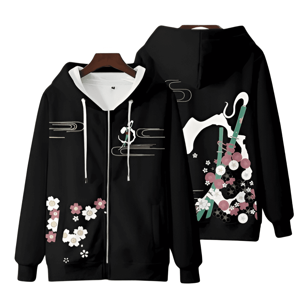 Anime Touhou Project Youmu Konpaku 3D Print Zipper Hoodie