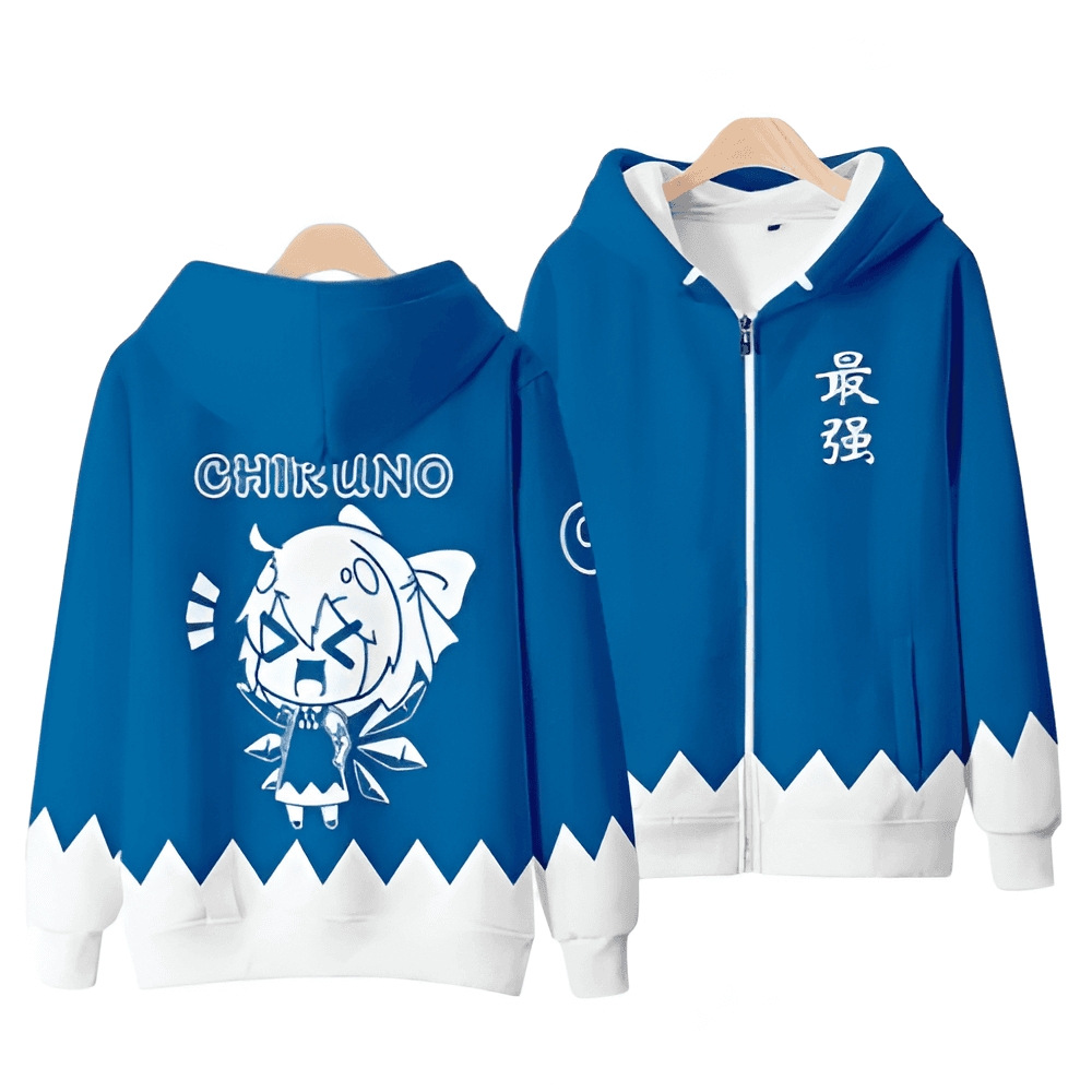 Anime Touhou Project Chiruno Zipper Hoodie