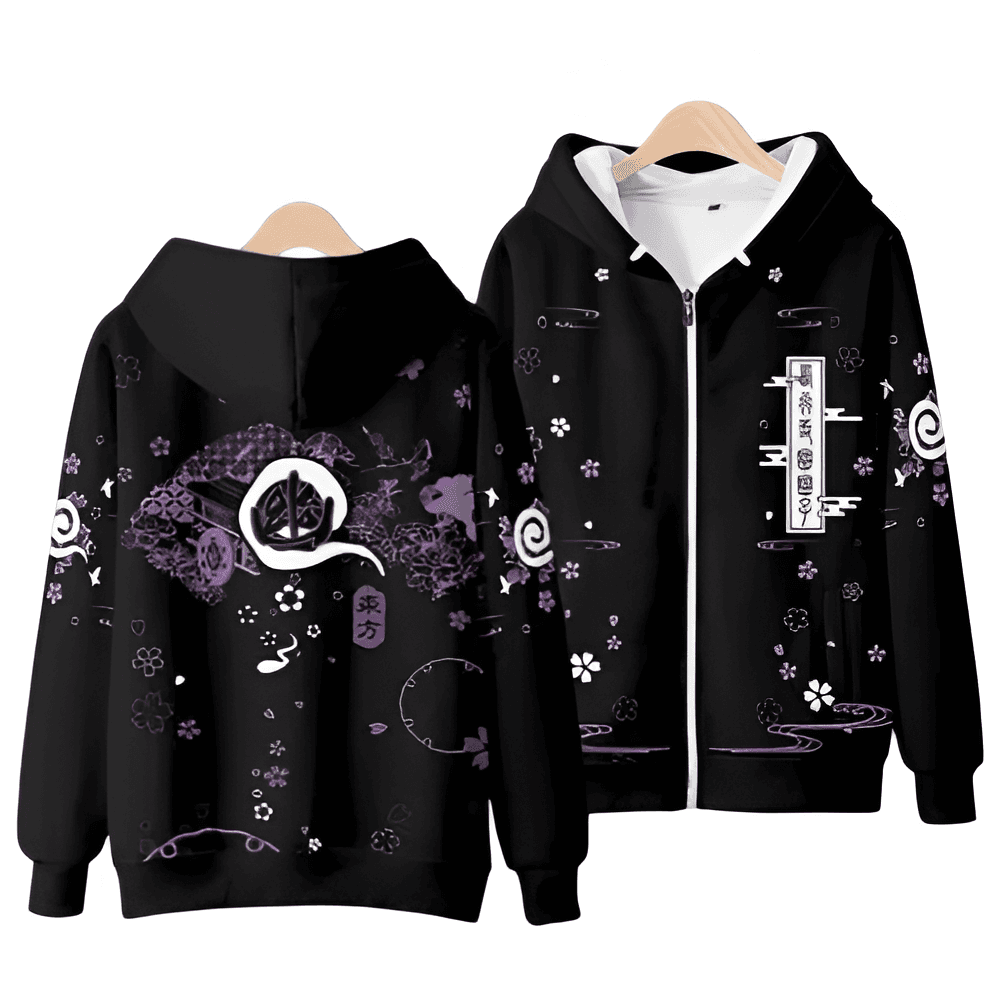 Anime Touhou Project Yuyuko Saigyouji Zipper Hoodie