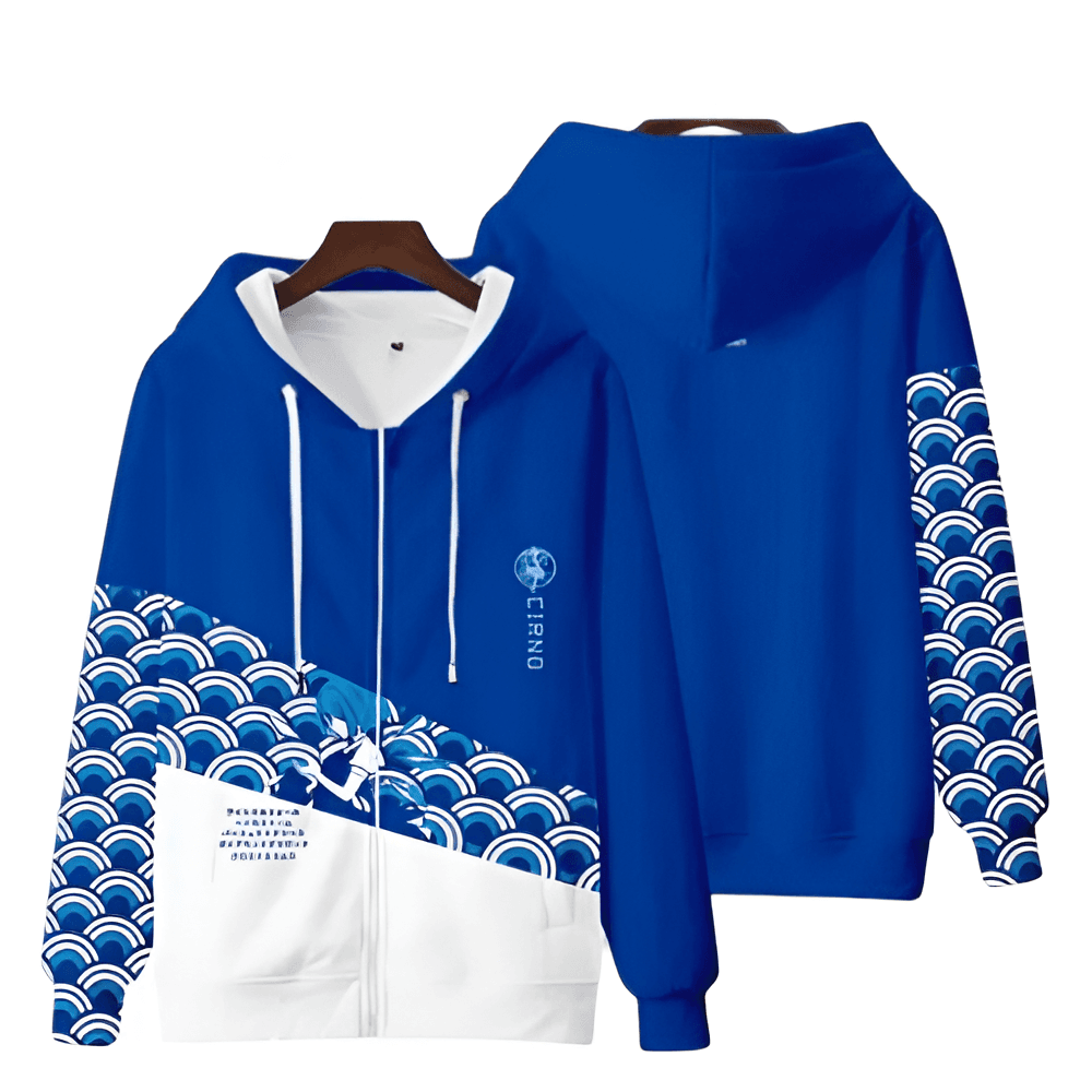 Anime Touhou Project Cirno Zipper Hoodie
