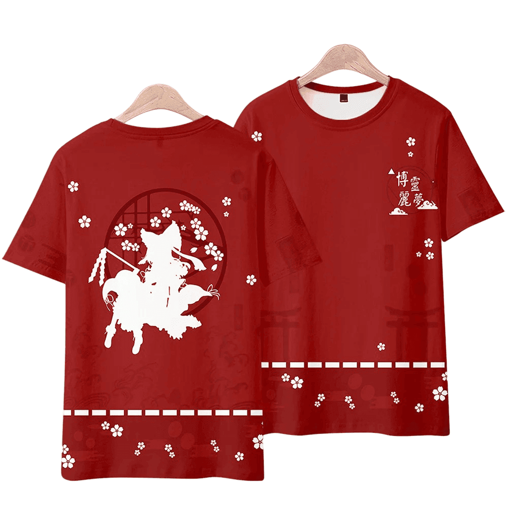 Touhou Project Anime Reimu Hakurei Short Sleeve T-Shirt