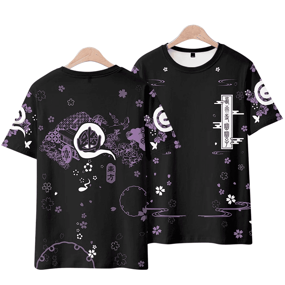 Anime Touhou Project Yuyuko Saigyouji Short Sleeve T-Shirt