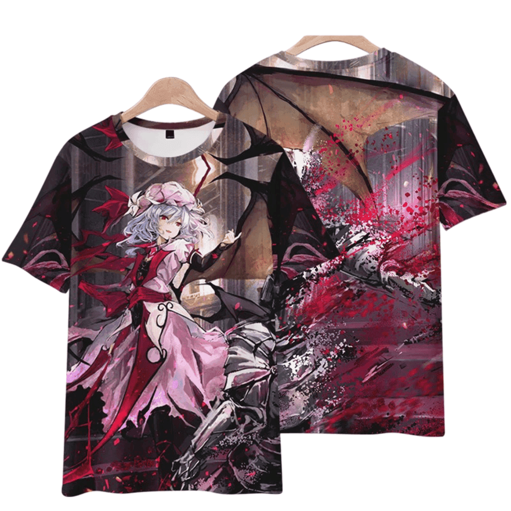 Touhou Project Anime Remilia Scarlet Short Sleeve T-Shirt