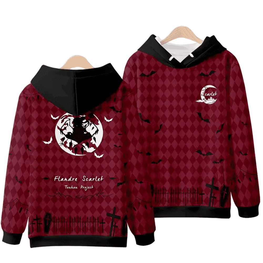 Anime Touhou Project Flandre Scarlet Casual Hoodie