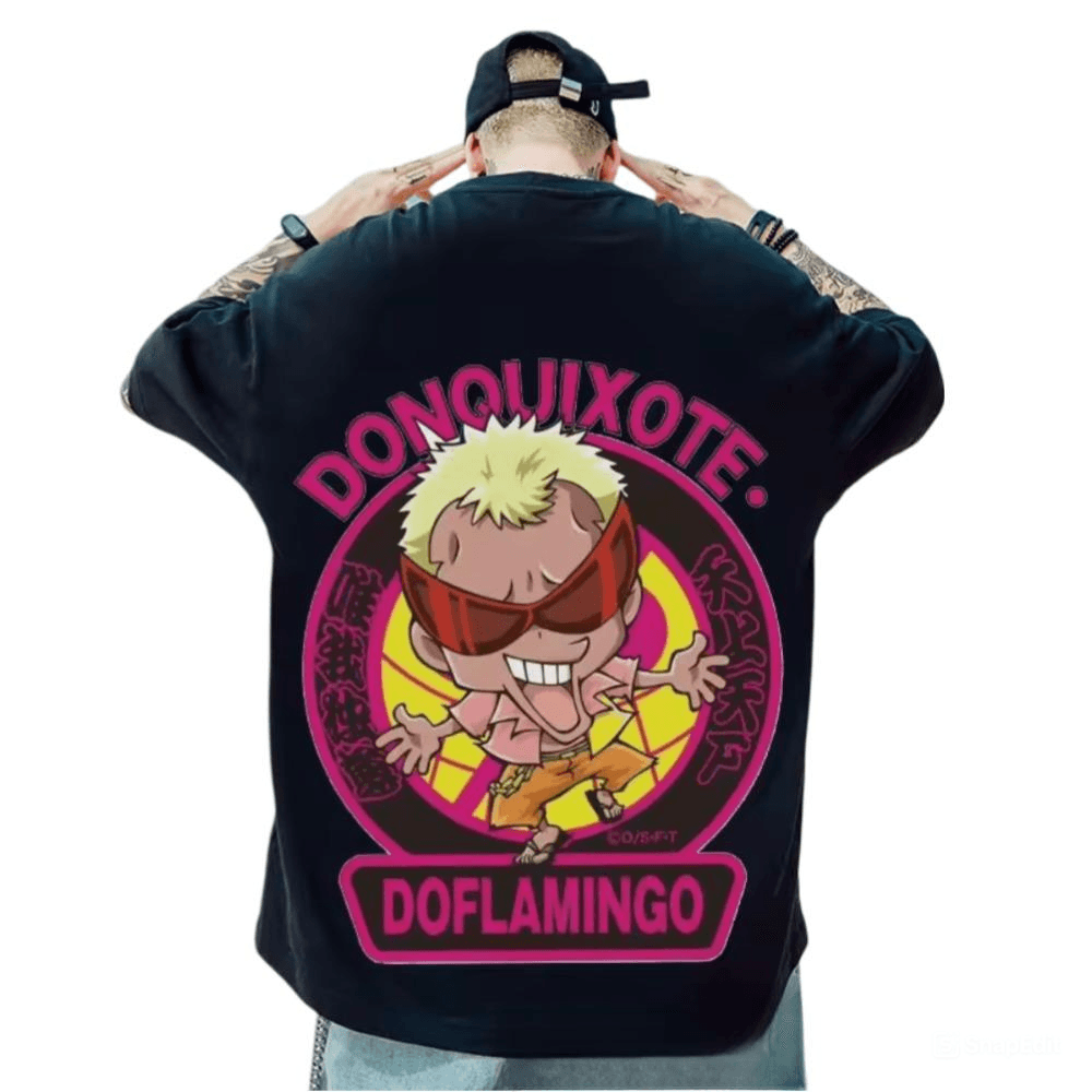 Anime One Piece Donquixote Doflamingo Loose Outfit T-Shirt