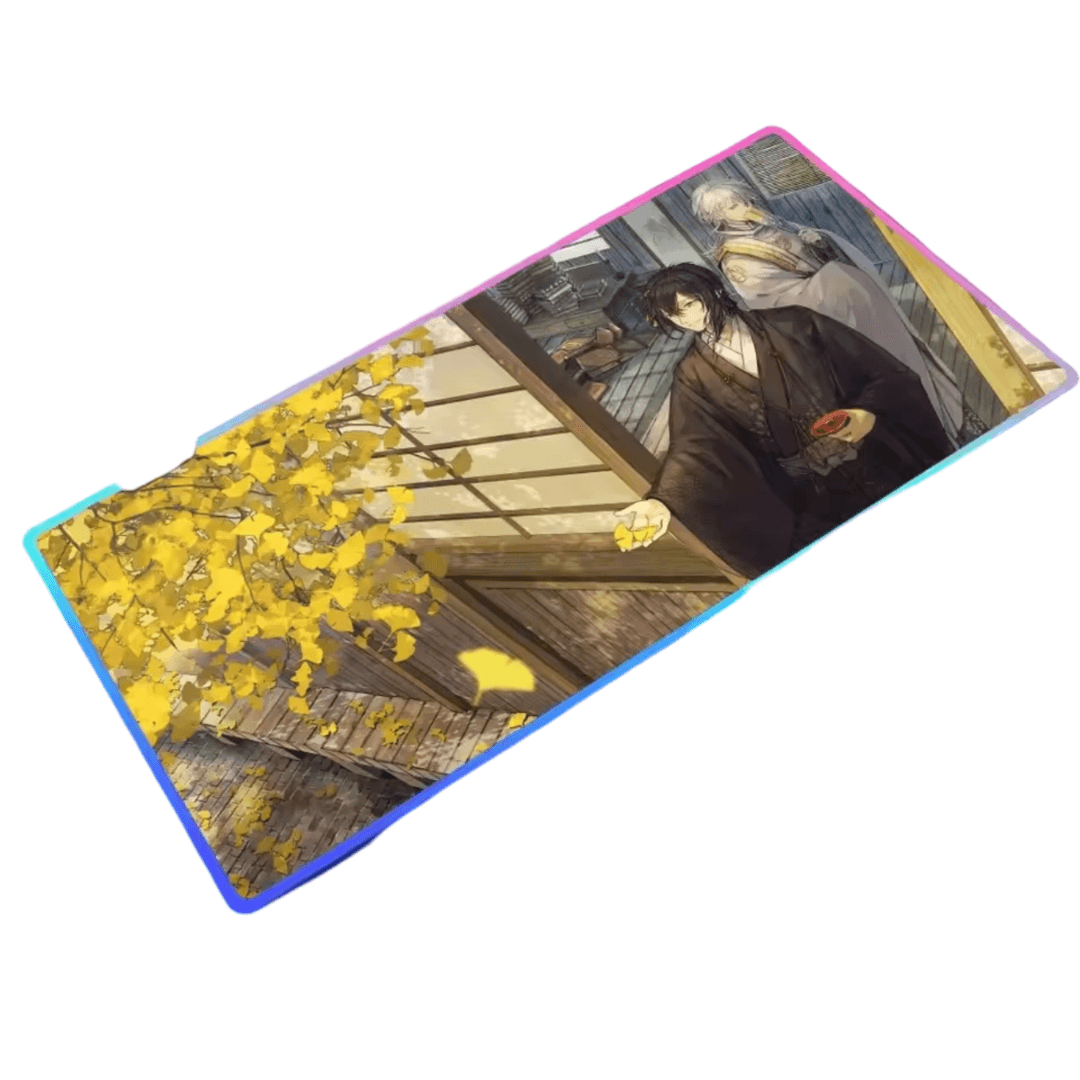 Anime Touken Ranbu Mikazuki And Tsurumaru LED Gaming Mouse Pad