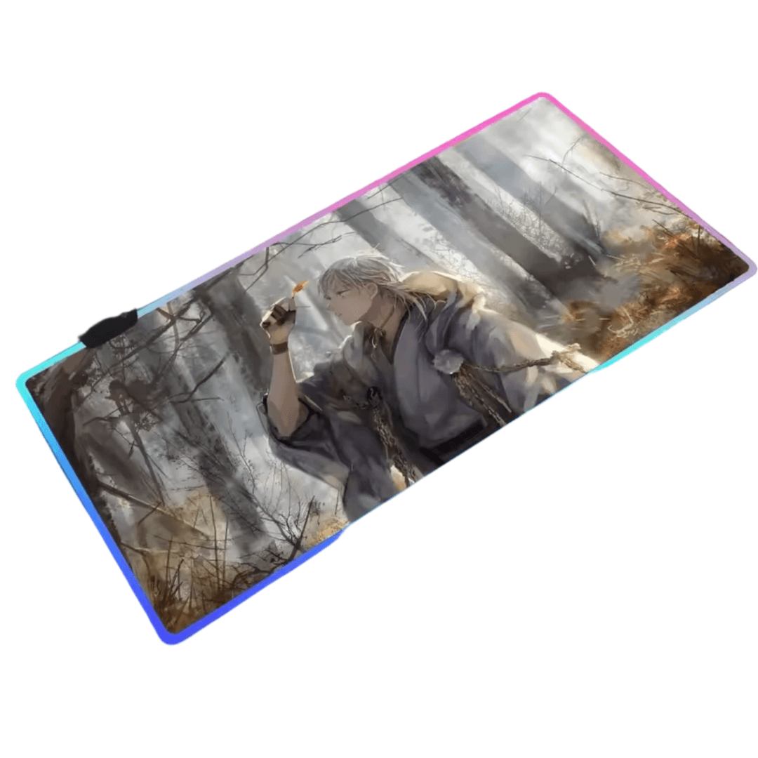 Anime Touken Ranbu Tsurumaru Kuninaga LED Gaming Mouse Pad