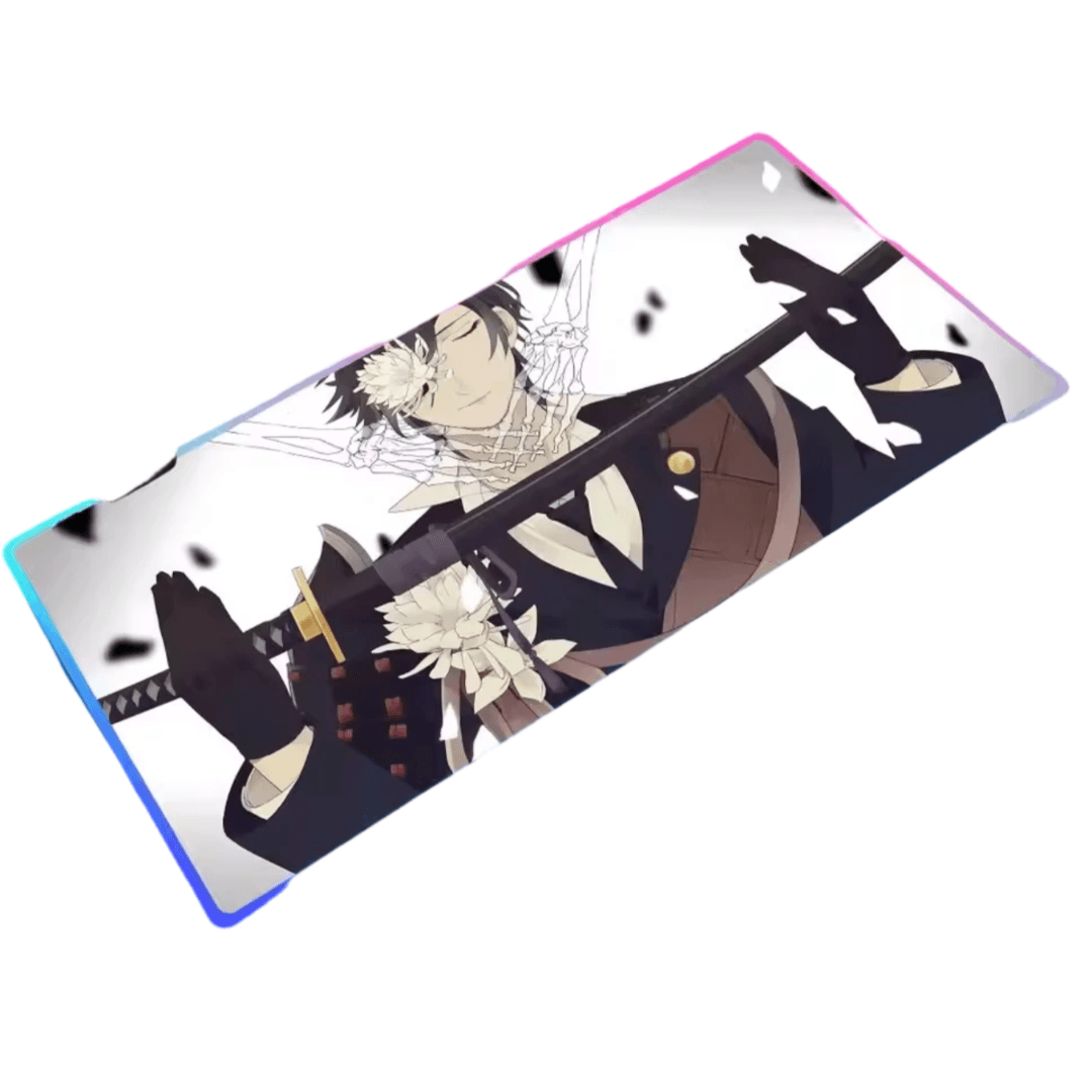 Anime Touken Ranbu Shokudaikiri Mitsutada LED Gaming Mouse Pad