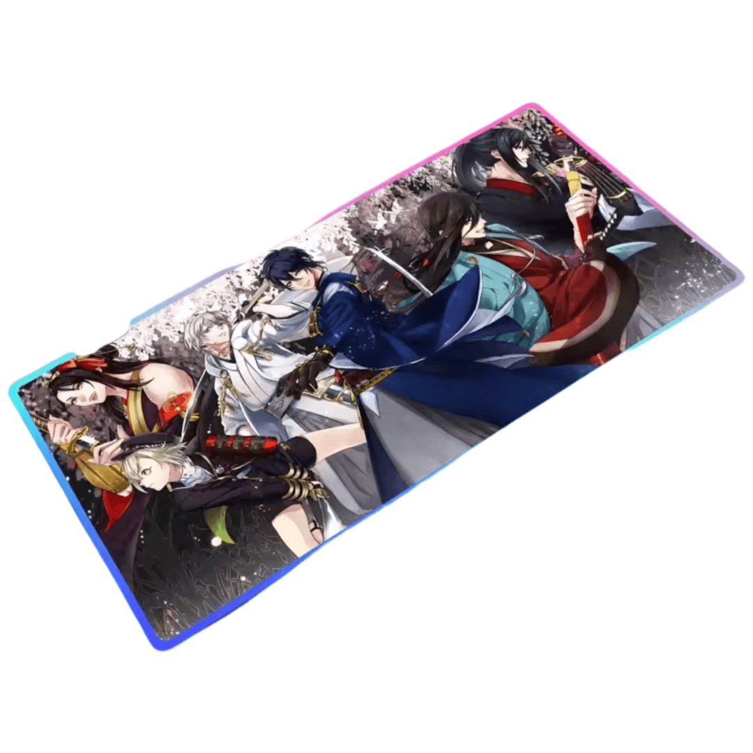 Touken Ranbu Character LED Gaming Anime Mouse Pad
