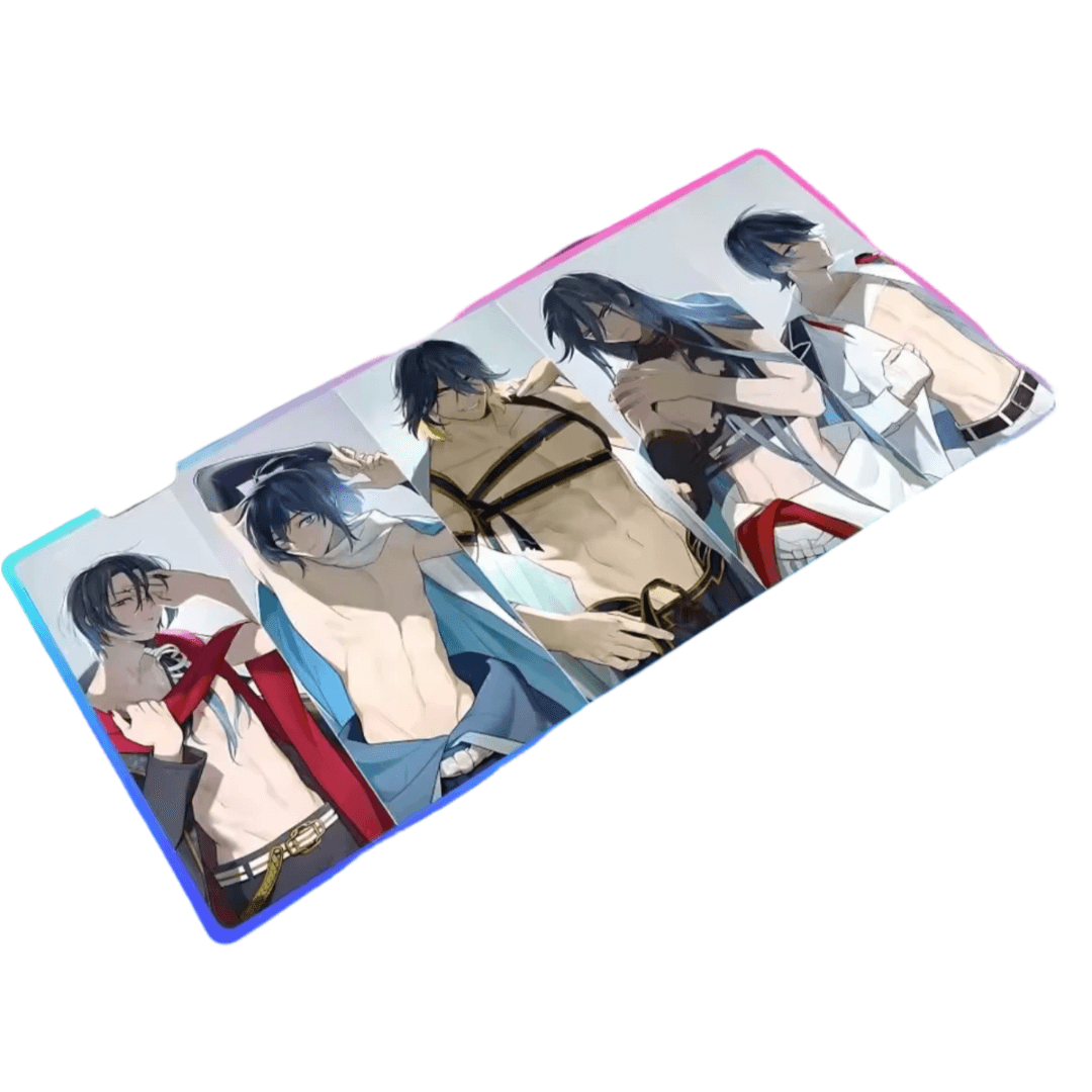 Anime Touken Ranbu Character LED Mouse Pad