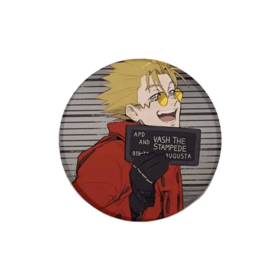 Trigun Anime Vash The Stampede Tinplate Badge
