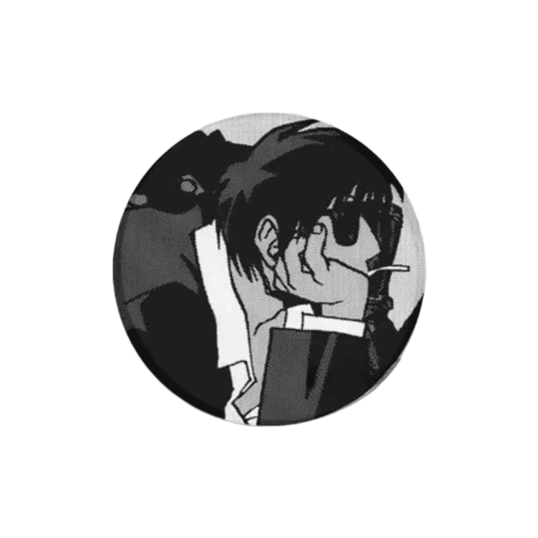 Anime Trigun Nicholas D. Wolfwood Tinplate Badge