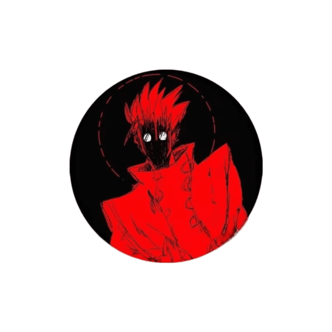 Anime Trigun Vash The Stampede Black Tinplate Badge