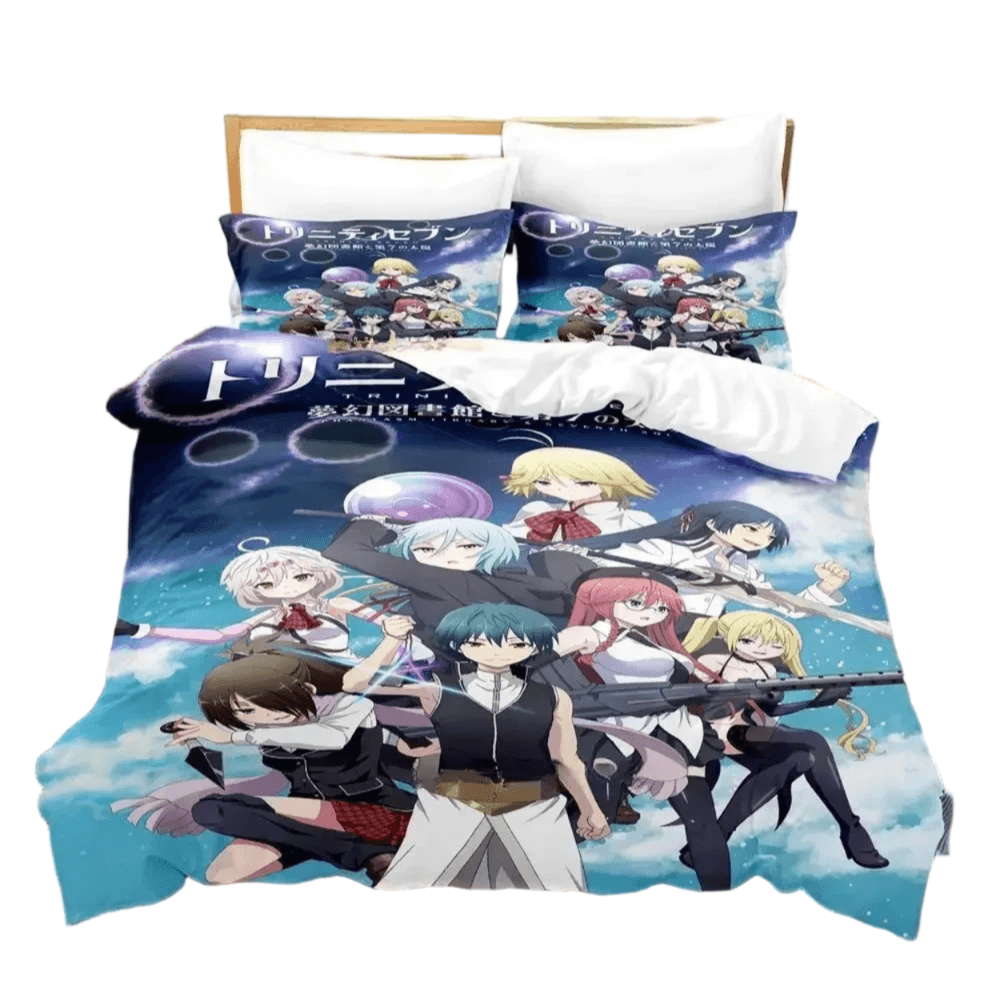 Trinity Seven Anime Characters Printed Bedding Set
