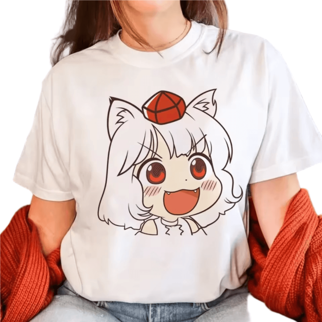 Anime Touhou Project Aya Shameimaru Printed White T-Shirt