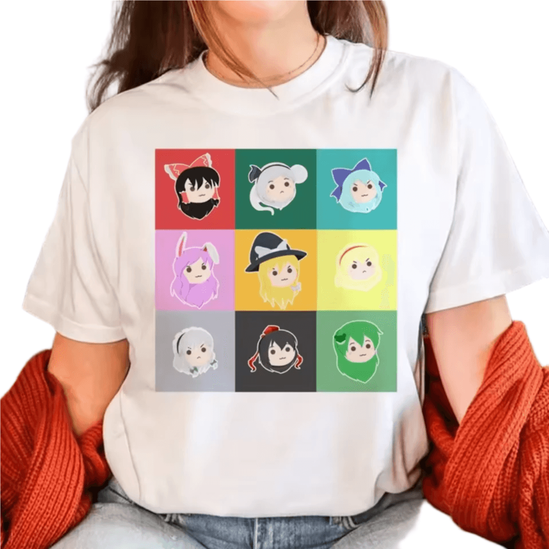 Anime Touhou Project Character Printed White T-Shirt