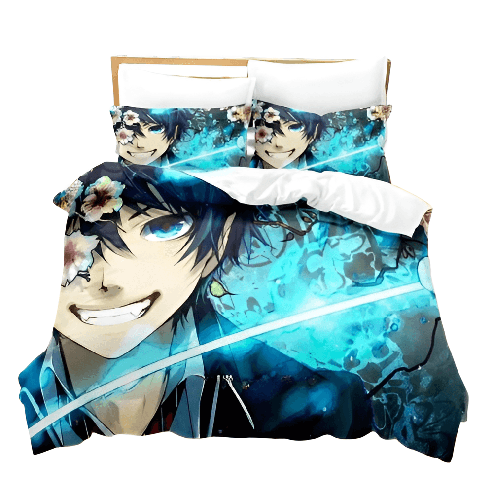 Anime Blue Exorcist Rin Okumura Printed Duvet Cover Set