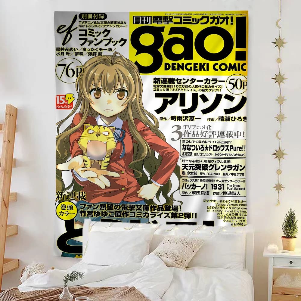 Toradora Anime Taiga Aisaka Print Home Decor Wall Hanging Sheet