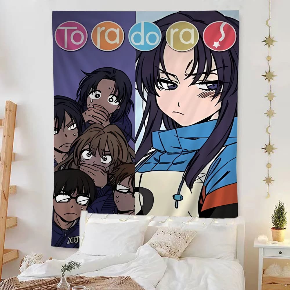 Anime Toradora Characters Print Home Decor Wall Hanging Sheet