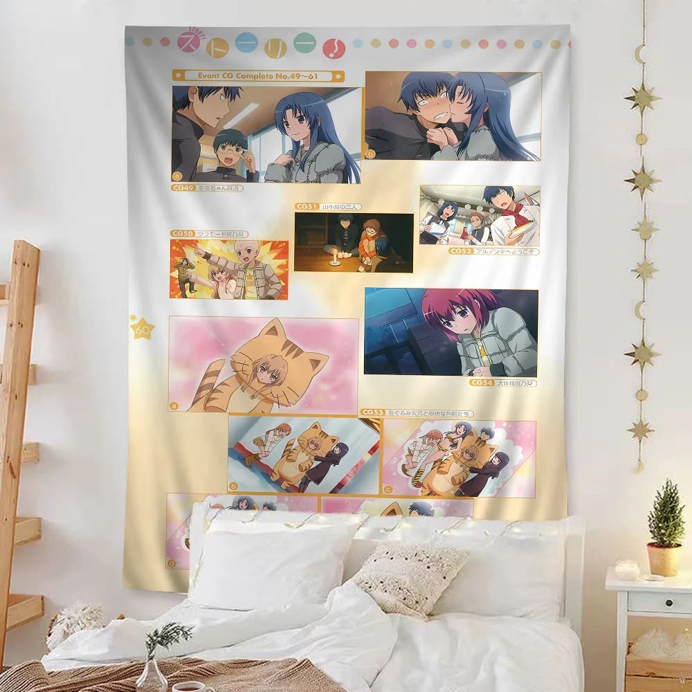 Toradora Anime Characters Home Decor Wall Hanging Sheet