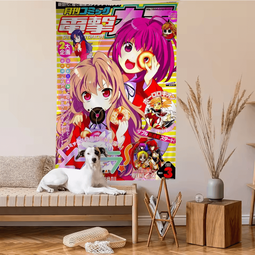 Toradora Anime Characters Tapestry Wall Hanging Sheet