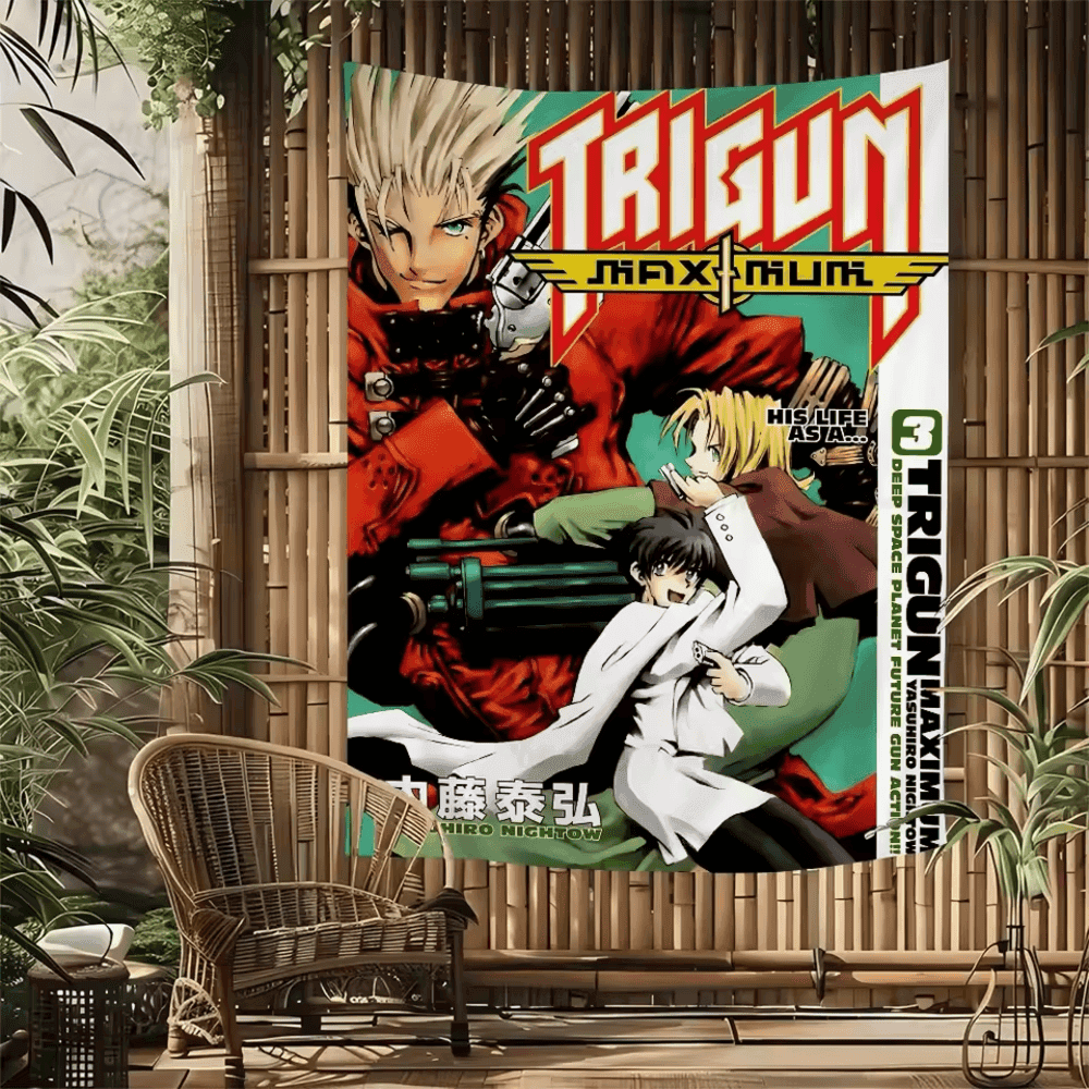 Anime Trigun Maximum Stampede With Friends Tapestry Poster Wall Art