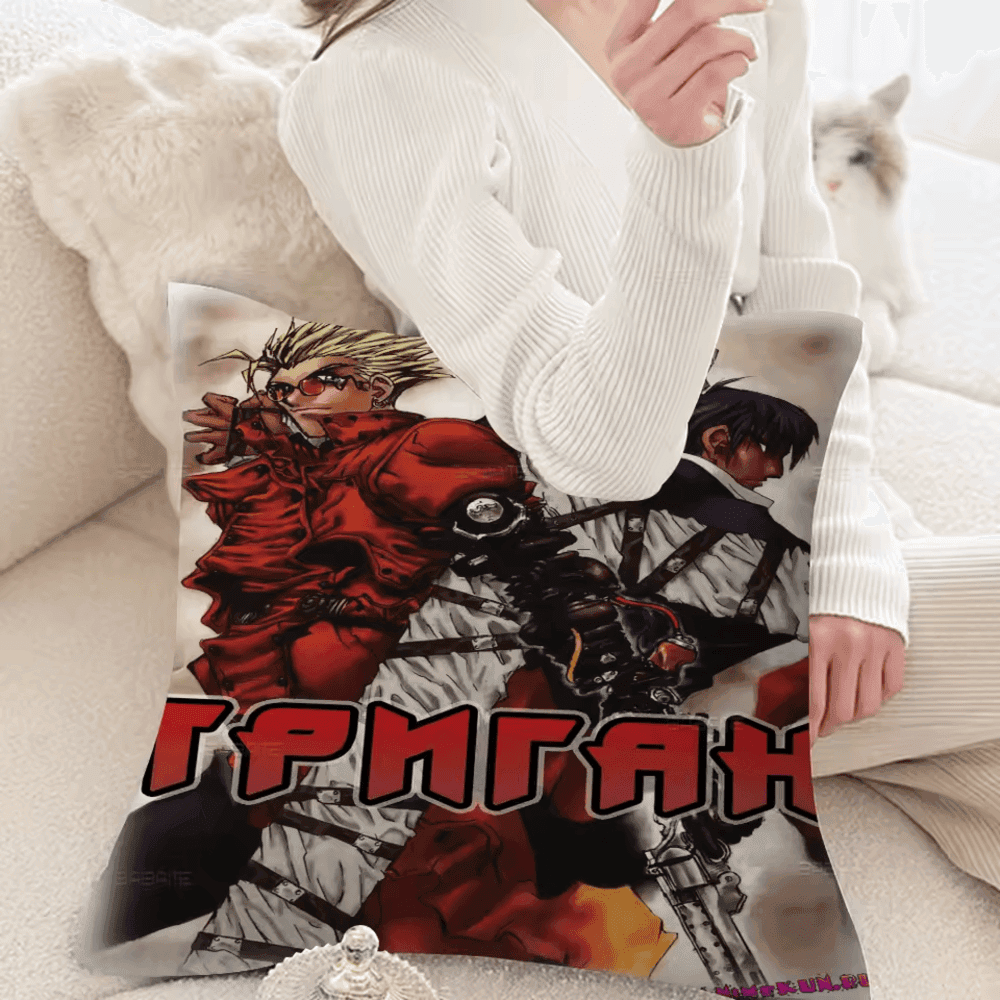 Anime Trigun Vash The Stampede And Nicholas D. Wolfwood Pillow Cover