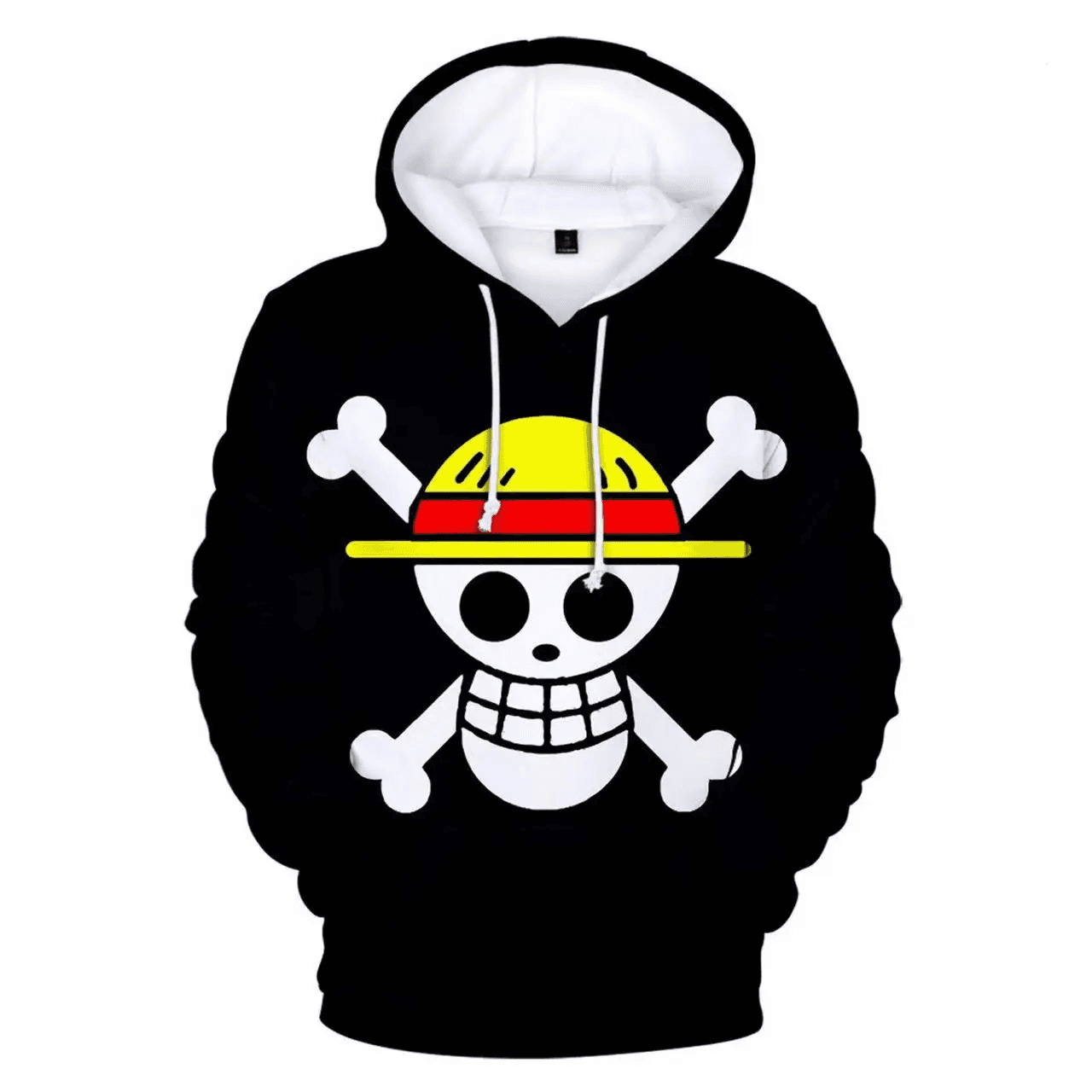 One Piece Anime Skull Printed Casual Hoodie