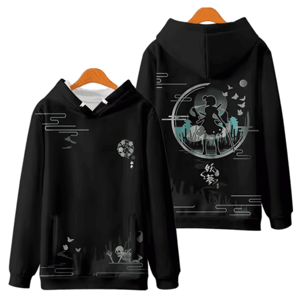 Anime Touhou Project Youmu Konpaku 3D Printed Black Sweatshirt