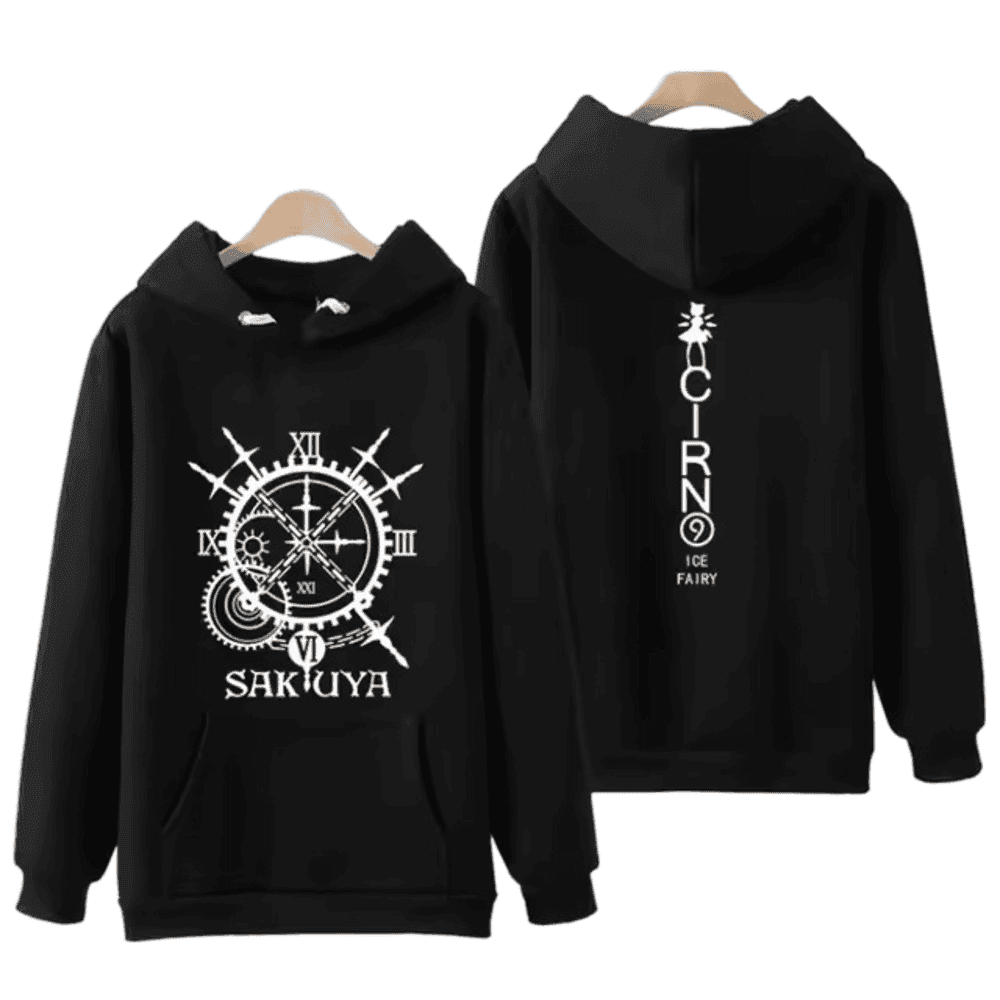 Touhou Project Anime Sakuya Izayoi And Cirno 3D Printed Black Sweatshirt