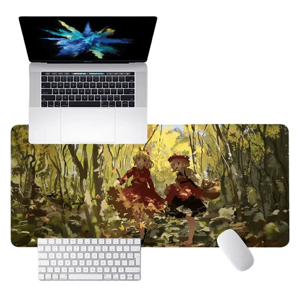 Anime Touhou Project Minoriko Aki And Shizuha Aki HD Printing Mouse Pad