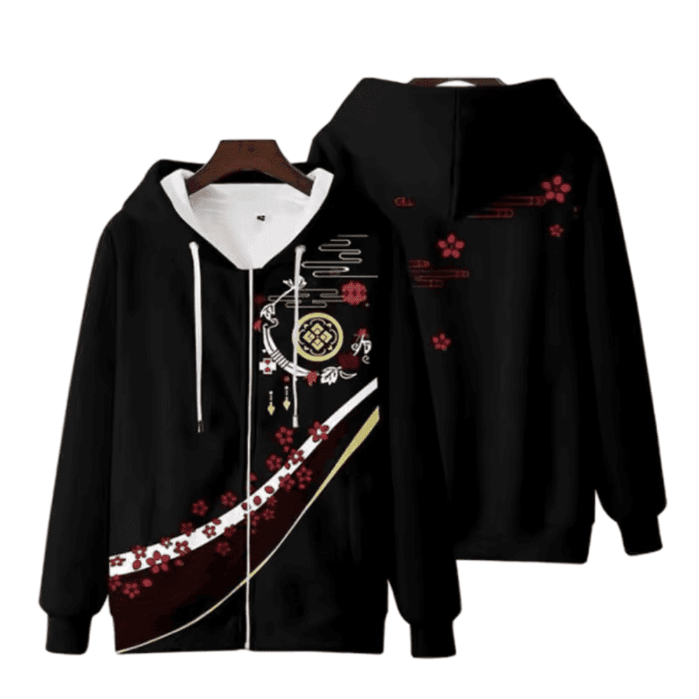 Anime Touken Ranbu Kashuu Kiyomitsu 3D Printed Black Zipper Hoodie