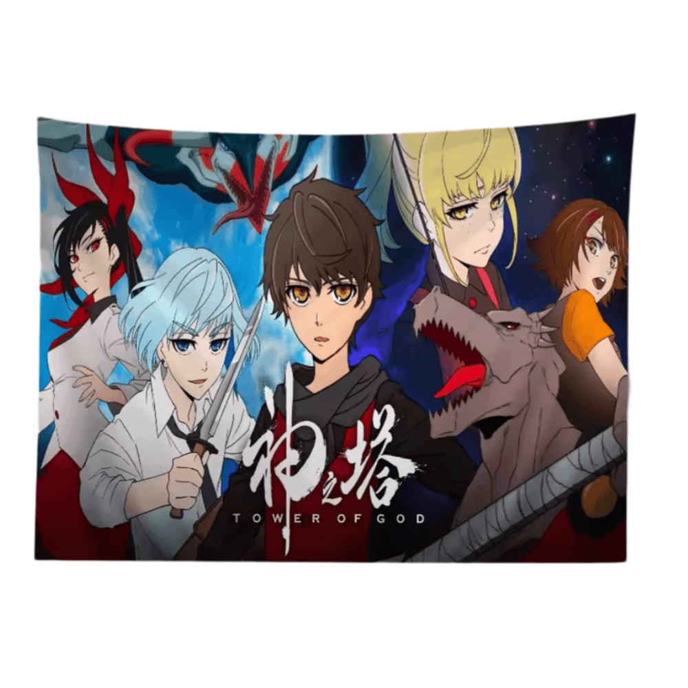 Anime Tower Of God Baam With Friends Tapestry Hanging Wall Art