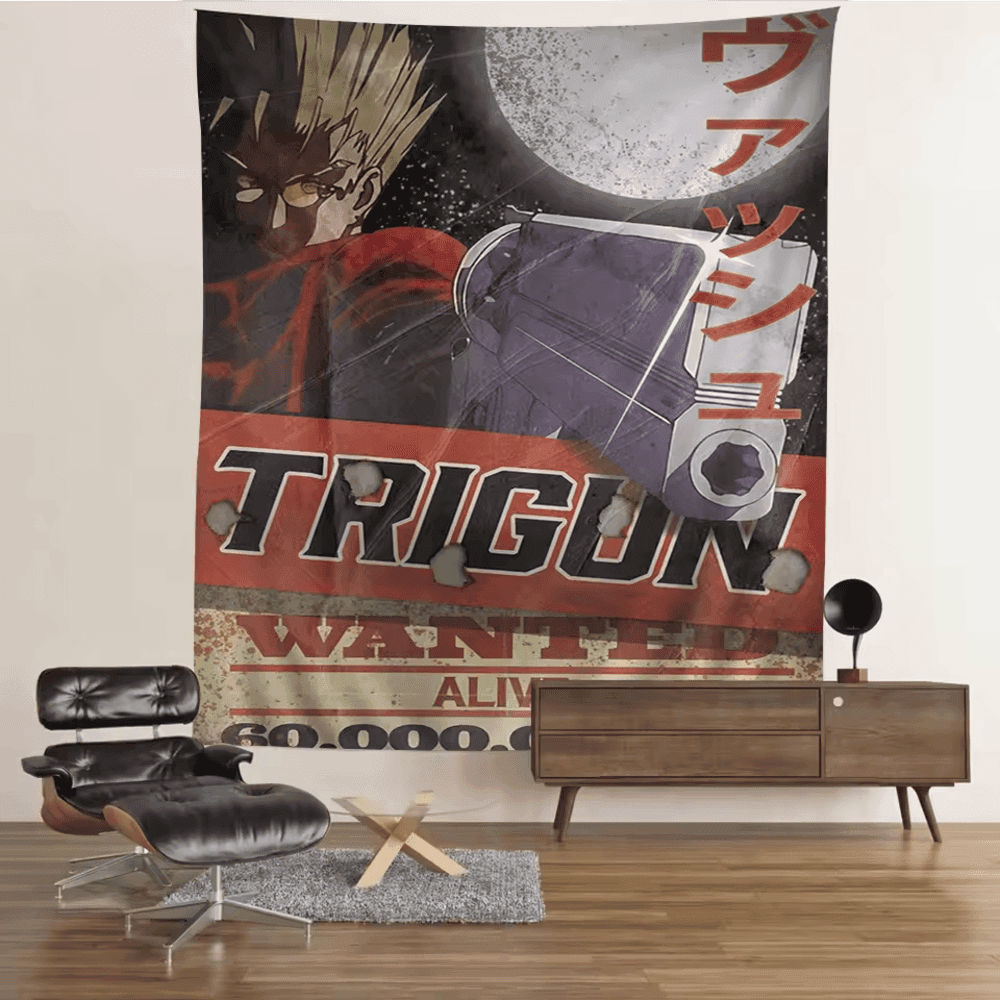 Anime Trigun Dead Or Alive Vash The Stampede Tapestry Wall Hanging