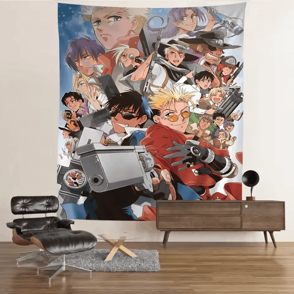 Anime Trigun Character Tapestry Wall Hanging