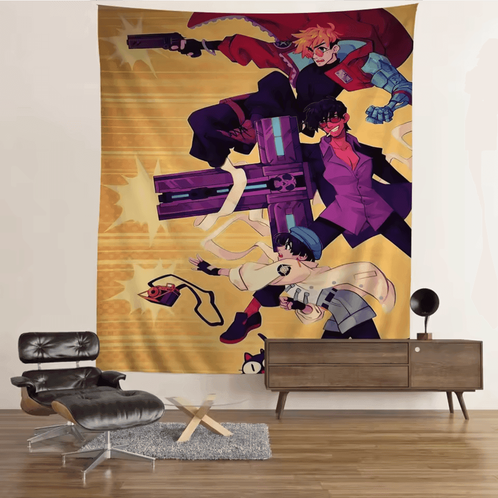 Anime Trigun Vash The Stampede With Friends Tapestry Wall Hanging