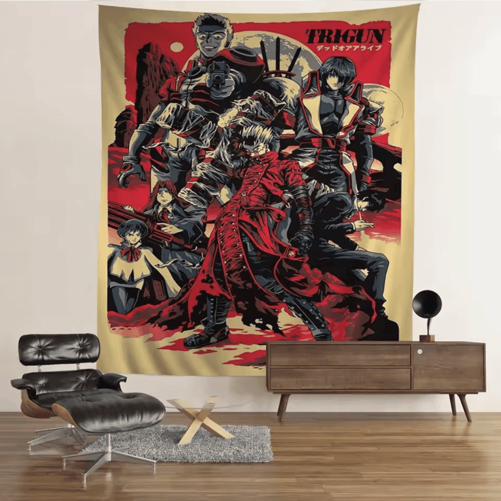 Trigun Anime Character Tapestry Wall Hanging