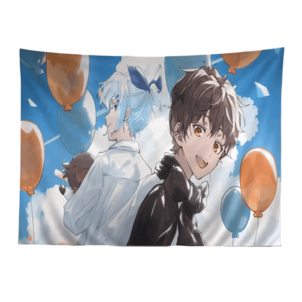 Anime Tower Of God Baam And Khun Tapestry Hanging Wall Art