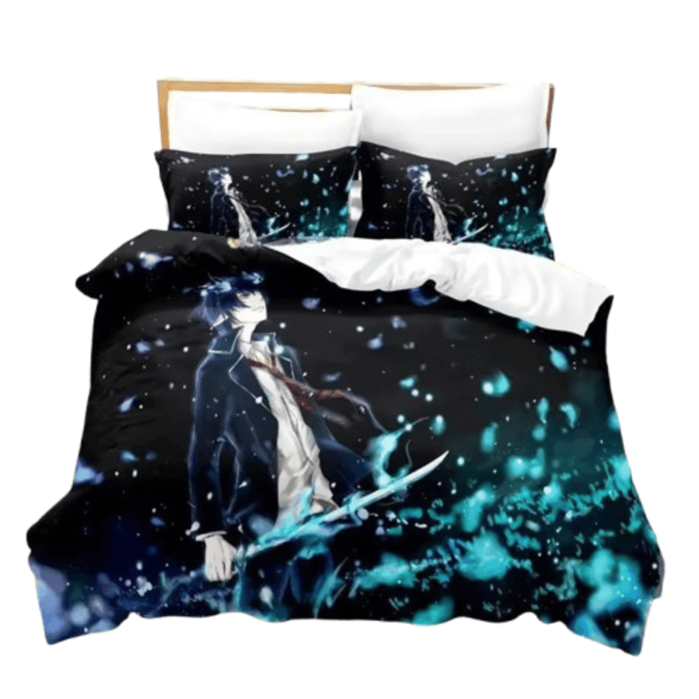 Anime Blue Exorcist Rin Okumura Printed Bedding Set