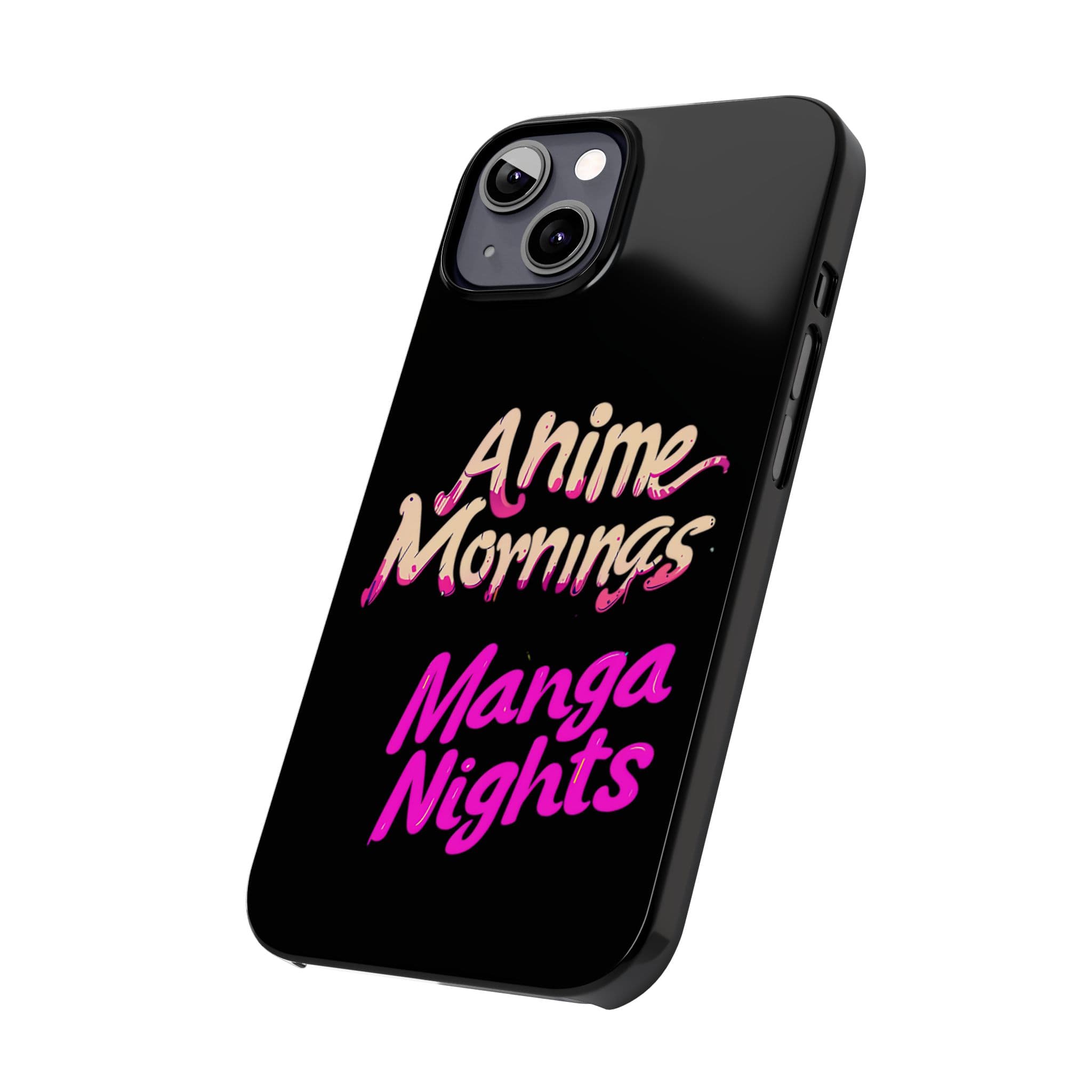 Anime iPhone Case - Anime Mornings, Manga Nights Phone Case for iPhone - Otaku Essentials, Anime Merch, Manga Fan Accessory — detail 2