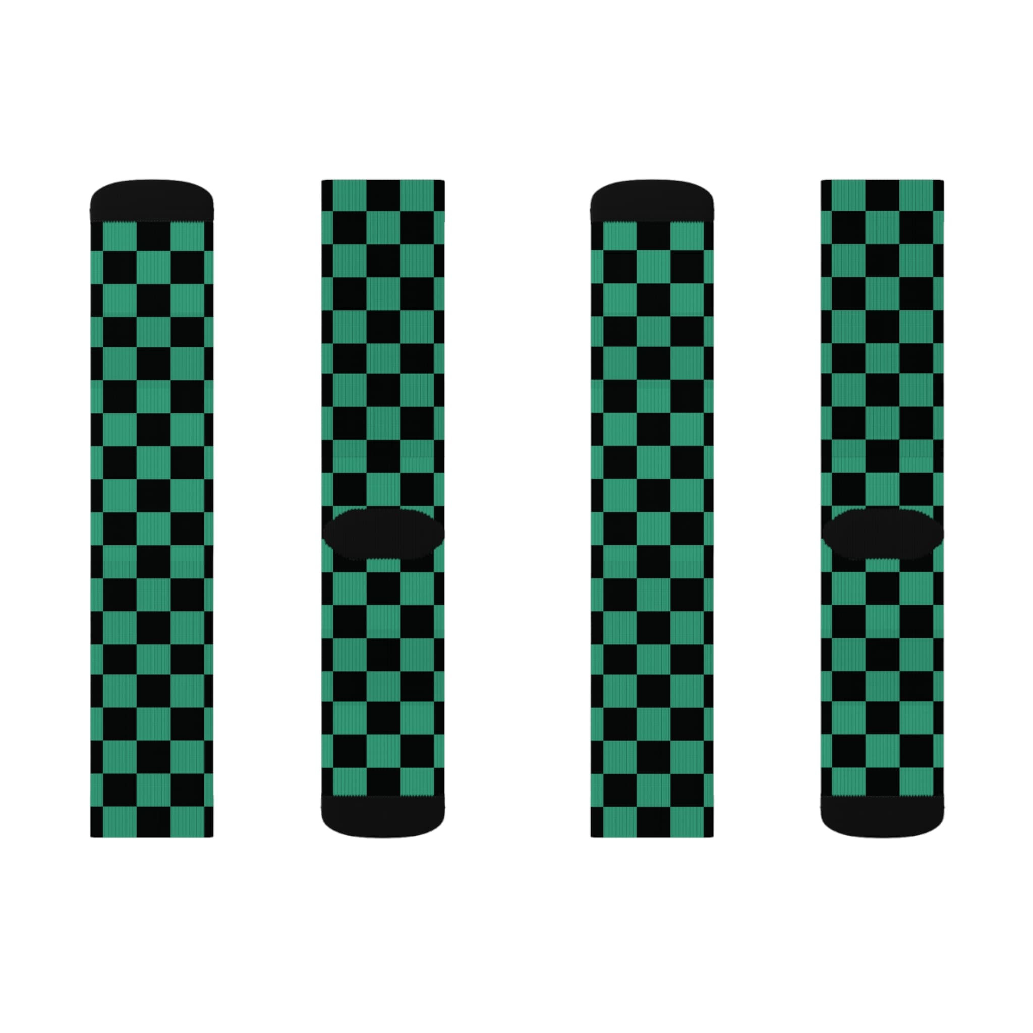 Anime Style Checkerboard Socks Casual Wear — detail 1