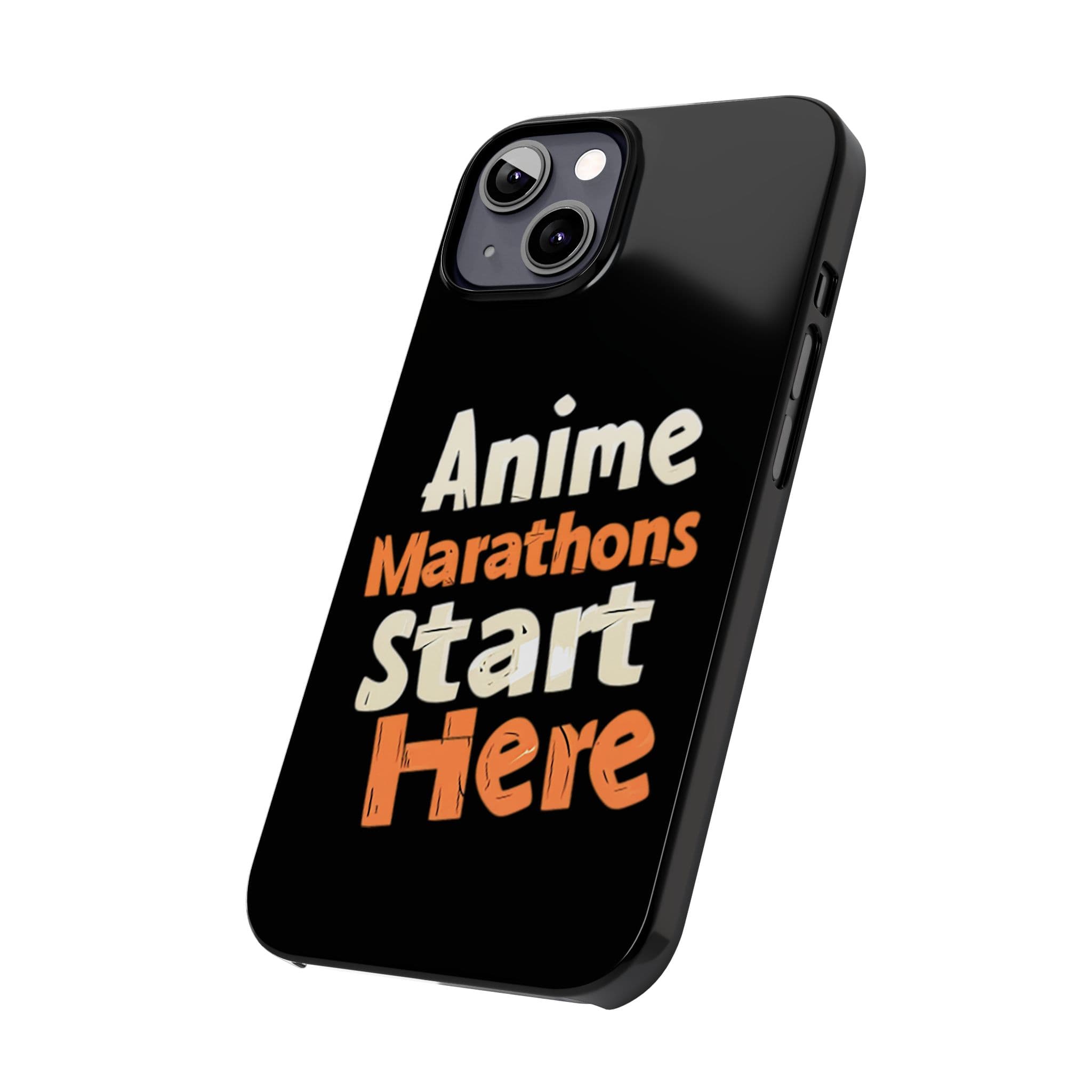 Anime iPhone Case - Anime Marathons Start Here Phone Case for iPhone - Otaku Essentials, Anime Merch, Manga Fan Accessory — detail 2