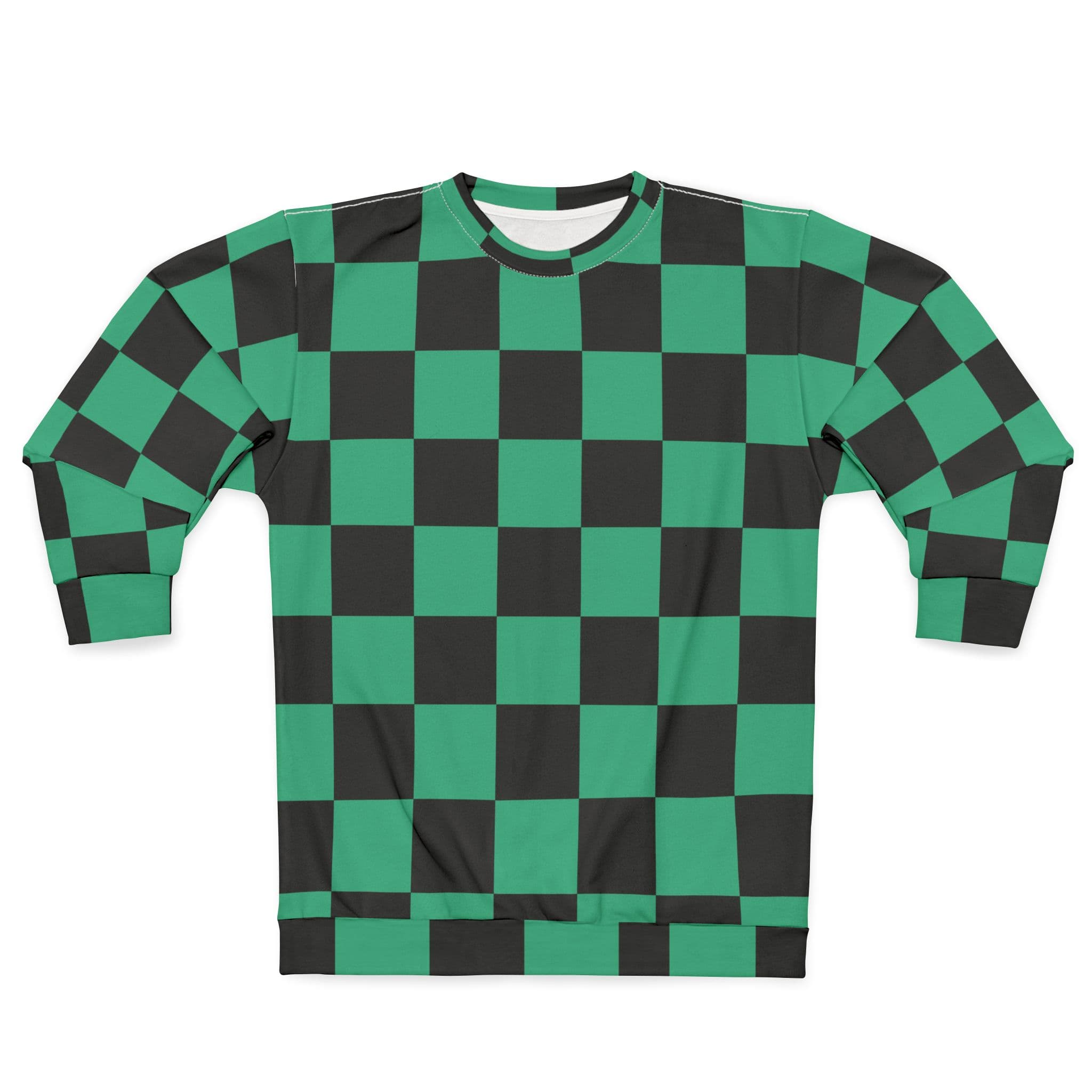Anime Green Pattern Checkered Unisex Sweatshirt