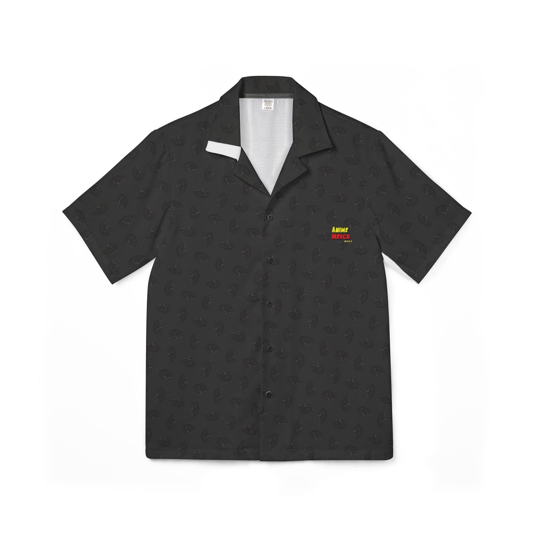 Anime Black Cloud Pattern Style Hawaiian Camp Shirt